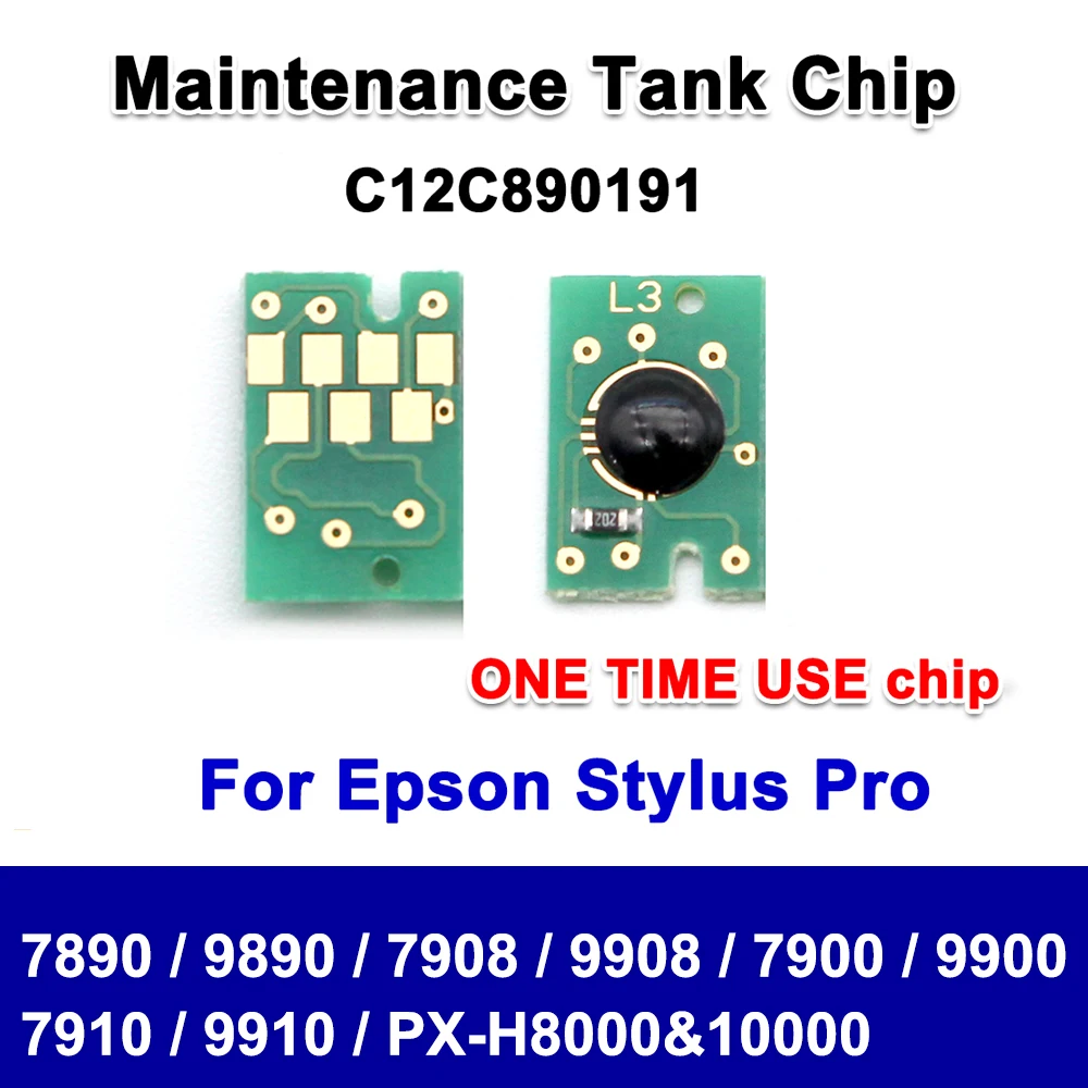 Maintenance Tank Chip For Epson Stylus Pro 7890 9890 7908 9908 7900 9900 7910 9910 PX-H8000&10000 Waste Ink Tank chip