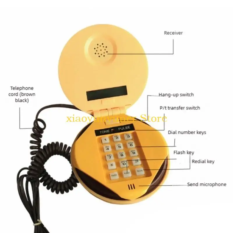 P9JB Hamburger Telephone Wire Landline Phone Home Decoration Landline Telephone