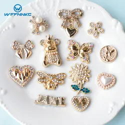 WFFNNKC 10Pcs Charm Glitter Bear Butterfly Accessories DIY Phone Hair Clip Crafts Supplies Scrapbooking Embellishment Patch