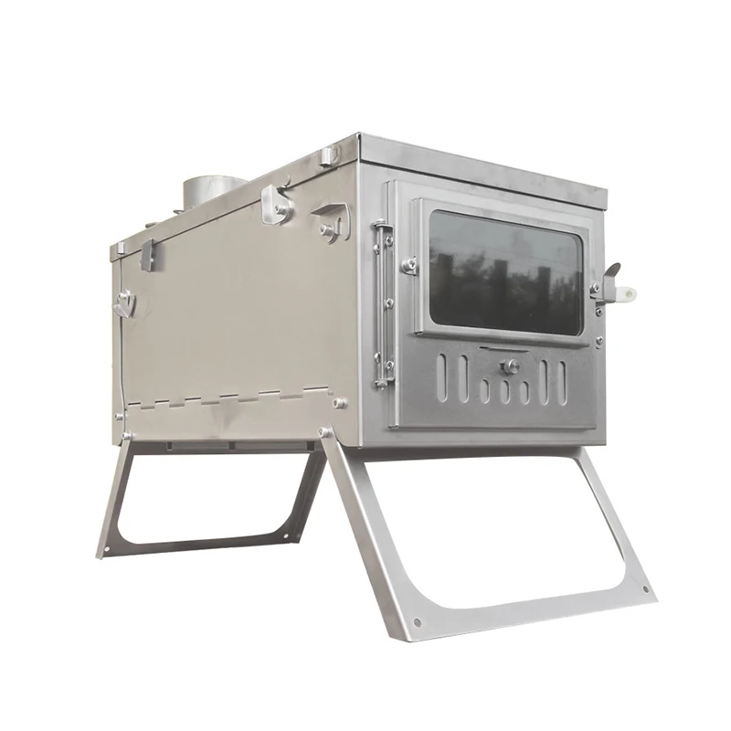 

Многоцелевая уличная портативная складная палатка для кемпинга, деревянная современная титановая печь