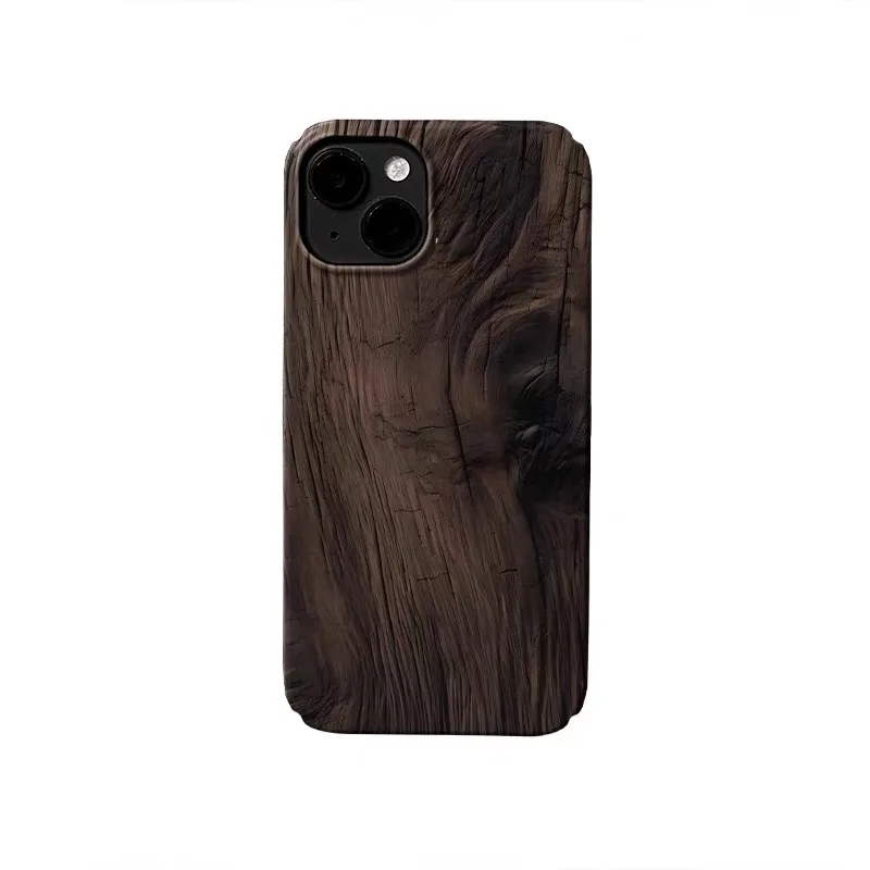 

Ins Korean Brown Wood Grain Phone Case for IPHONE 17 Air 16E 15 PROMAX 14 Plus 13 12 MINI 11 PRO 16Plus XR Acrylic Phone Cover