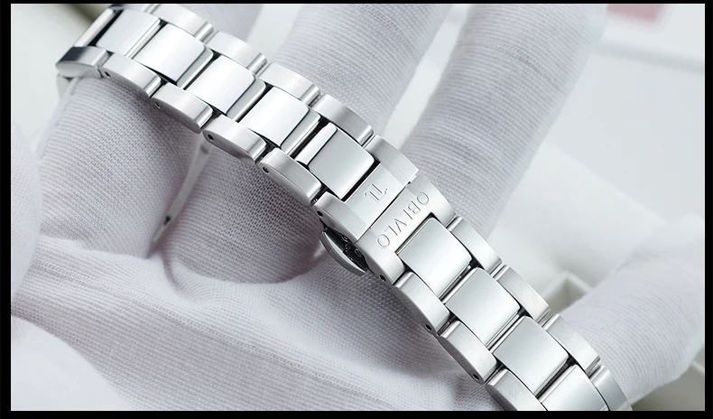 OBLVLO Orologio cronografo da uomo 40mm Orologio da polso al quarzo di lusso 50m Impermeabile Zaffiro Luminoso Tripla finestra Lunetta in cristallo