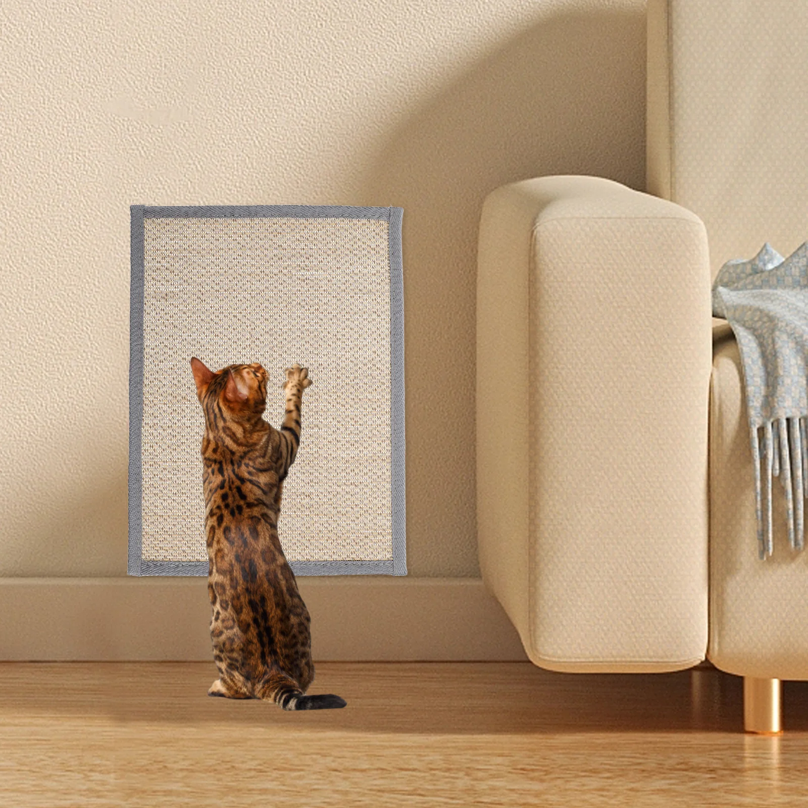 

Indoor Cat Scratching Pad Spiral Nails No Debris Protection Sofa Scratch Mat Couch Cat Scratch Lounger Sofa Scratching Mat