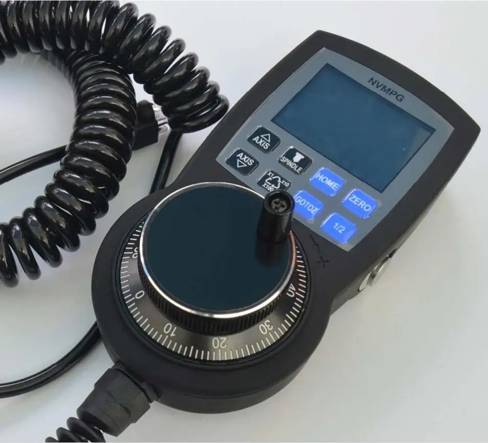 Cyclmotion NVMPG CNC 6 Axis MPG Manual Pulse Generator with Handwheel & LCD Mach3 (Only Use Our Company, V5 Version NVEM)EC500