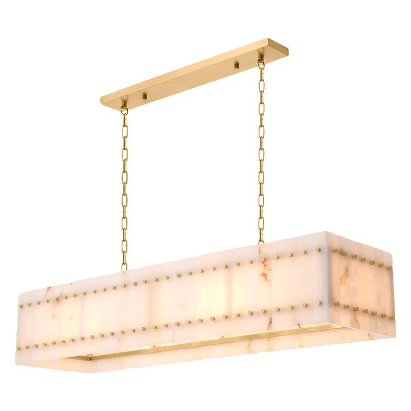 

New 25 natural marble restaurant chandelier modern light luxury decoration