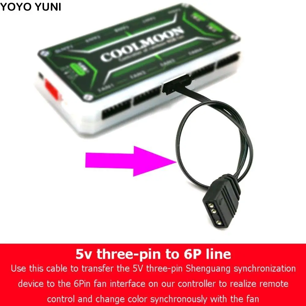 

Pin 5V 6pin/ 4pin Converter Fan 3pin Fan Cable Fan Converter Cable 3pin To 4pin 6pin Adapter Fan Controller Adapter Cable