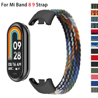 Braided Solo Loop for Xiaomi Mi Band 8 9 Strap Replacement accessories Elastic Nylon Watchbands correa bracelet for Miband 8 NFC
