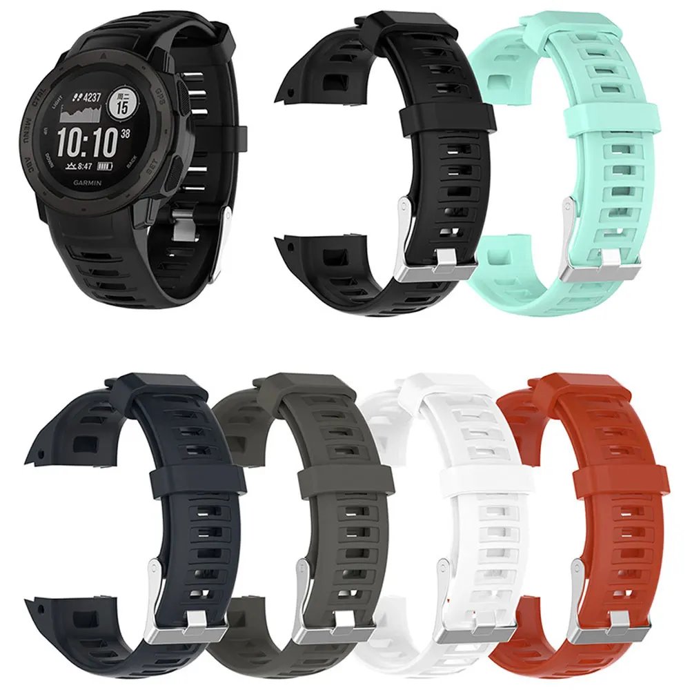 สายรัดข้อมือซิลิโคน + เคสสำหรับ Garmin Instinct สายรัดสมาร์ทวอท์ชหัวเข็มขัดพลาสติกสำหรับ Garmin Instinct ฝาครอบป้องกัน