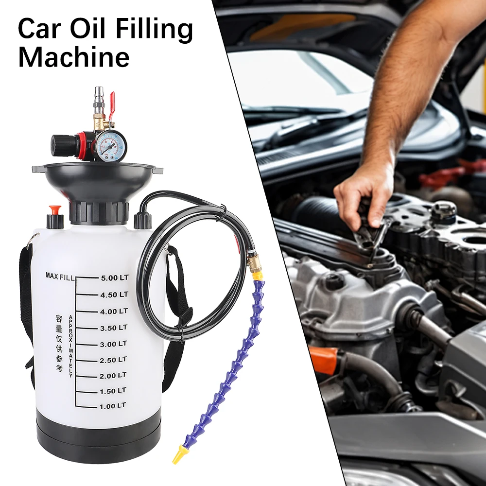 

Машина для быстрой заправки емкостью 5 л, ручная масленка, ручной инструмент, машина для заправки масла в коробке передач, масленка с выходным давлением 1000PSI