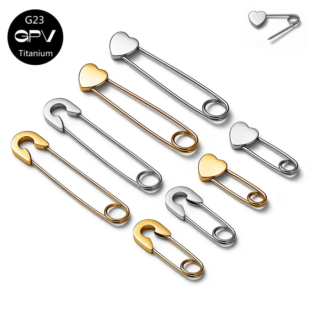 ASTM G23 Titanium Paper Clip Earnail 20G Personalized Ear Perforation Jewelry Male Female Universal Ear Cartilage Nail