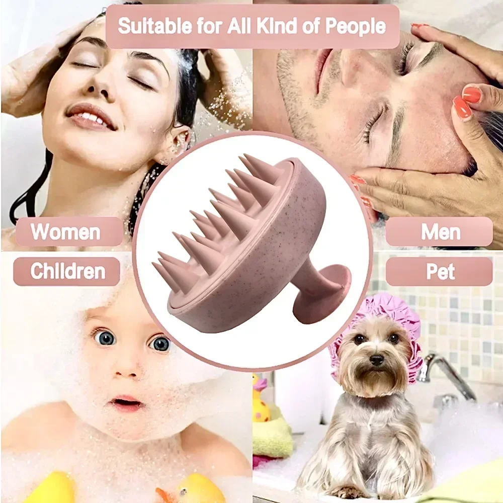 

Soft Cushioned Airbag Non - invasive Deep Conditioning Scalp Massage Brush for Wet and Dry Head Cleansing and Massage