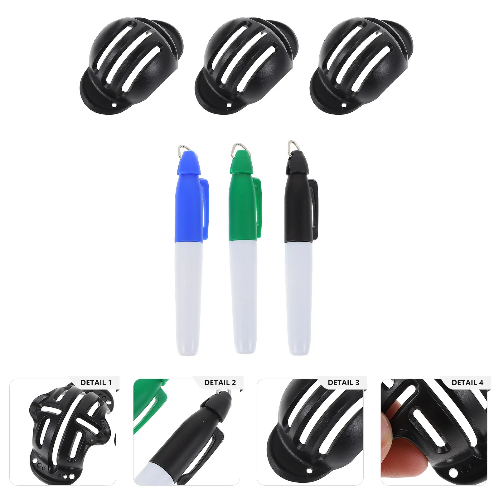 1Set Golf Ball Marking Alignment Tool Translucent Clamp Form Easy Pick Drawer for Golf Ball Identification