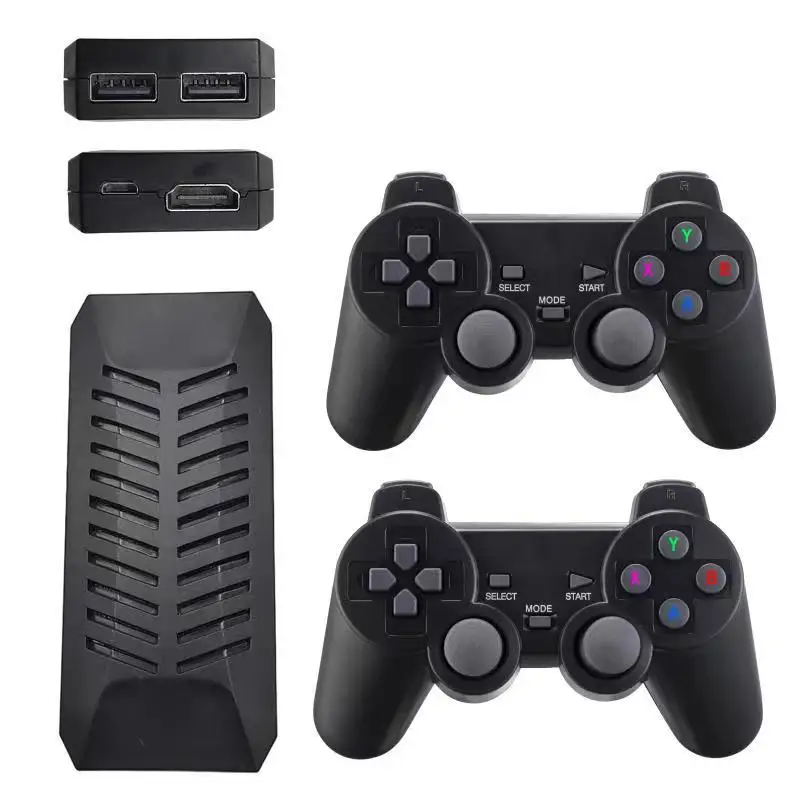 Modèle A - Console de jeu vidéo 4K Game Stick, plus de 20000 jeux intégrés, manette sans fil