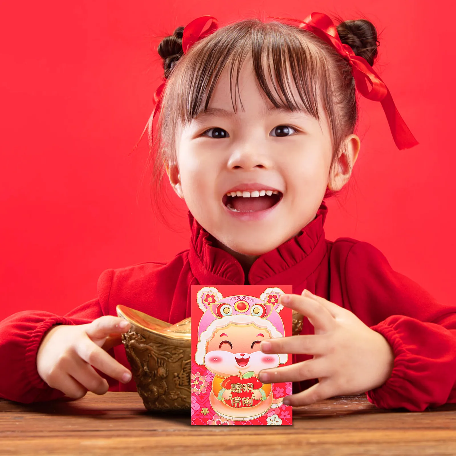 

60 шт. красных конвертов для Китайского Нового года 2025 (Год Змеи), счастливые конверты Лай Си Хун Бао для Лунного Нового года, Свадеб и Дней Рождения