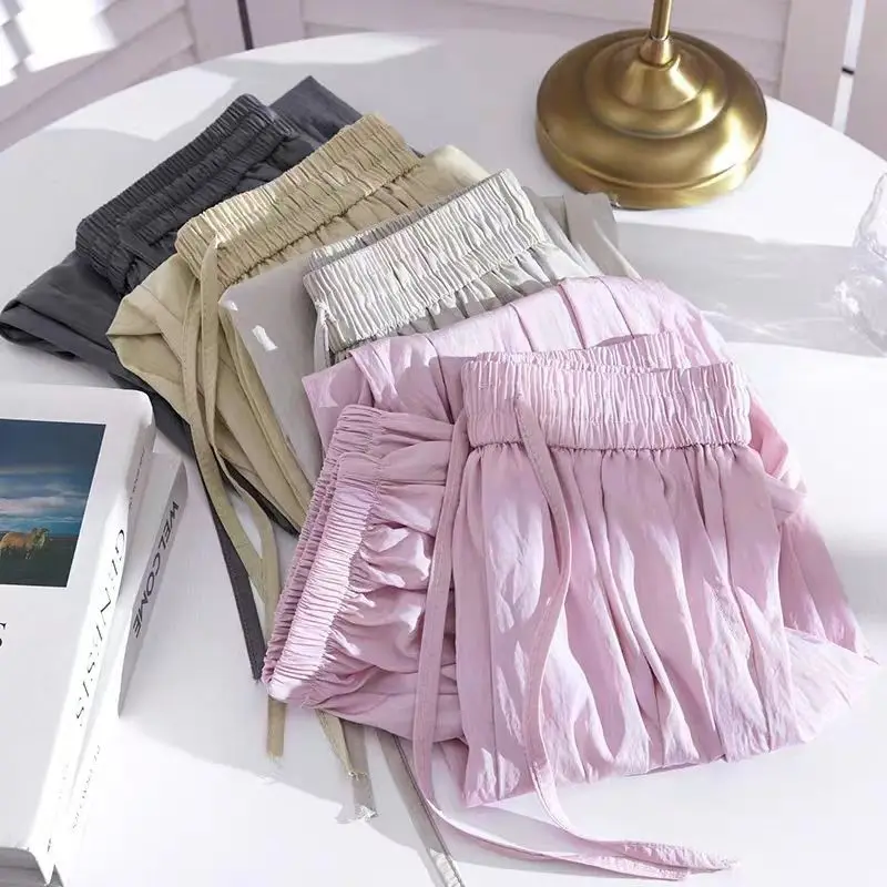 Quick-drying Pleated Pants for Men and Women The Same Korean Version of Loose Slimming Super Light Sunscreen Anti-mosquito Pants