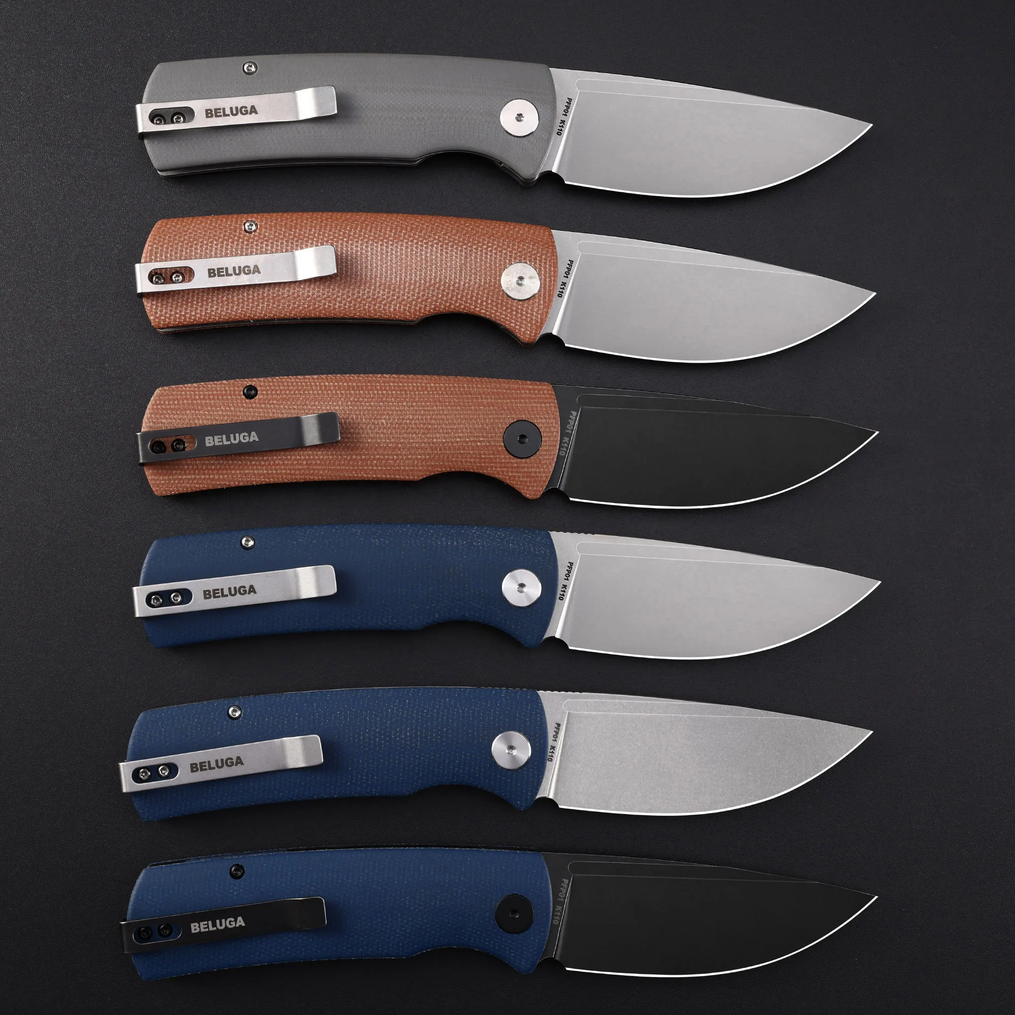 Petrified Fish Beluga PFP01 Quality Folding Knife Jackknife K110 Knife for Hunting Outdoor Camping Fish Pocketknife EDC Tool view 2