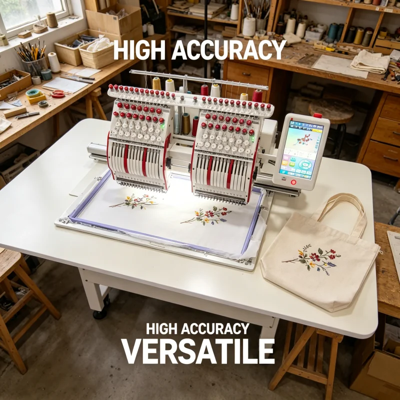 Computerized Multi Needle Embroidery Machine 6 Head High Speed Operation Touch Screen Control Device Sourcing Manufacturer China