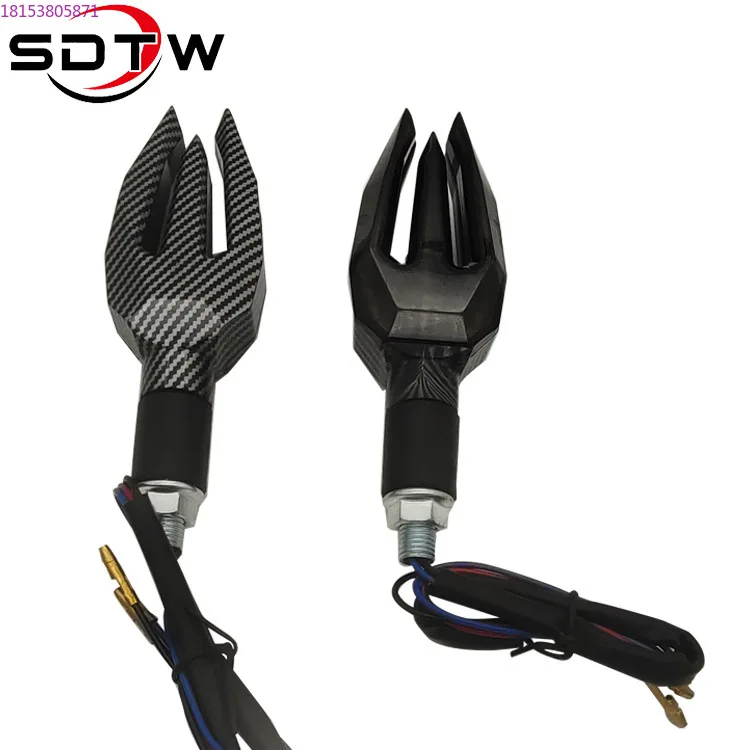 Motorcycle turn signal Universal daytime ghost fire LED strong light turn signal, two-color indicator light