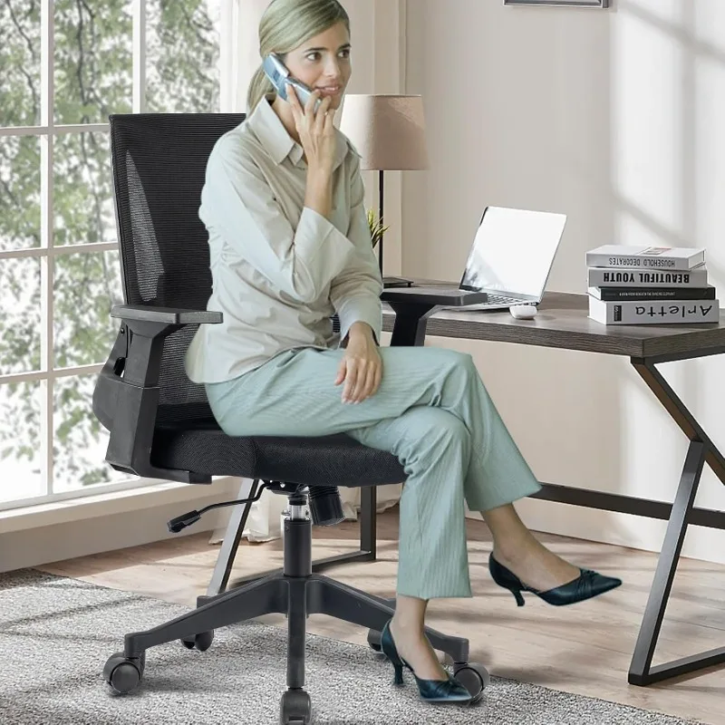 500lbs Big and Tall Office Chair Heavy Duty Mesh Ergonomic Computer Chairs with Adjustable Lumbar Support and Wide Comfy