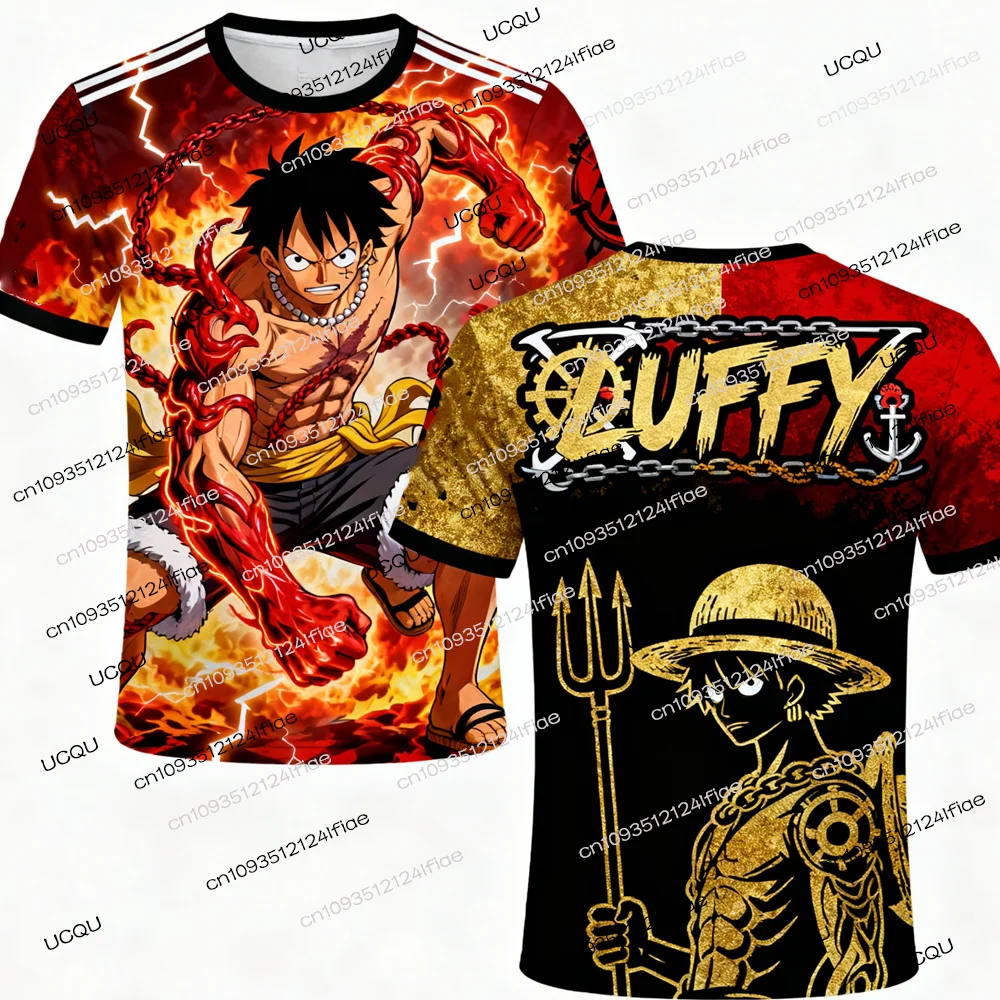 Japanese Anime One Piece Luffy Special Edition Soccer Jersey T-shirt Men Soccer Sports T-shirt Kids Cartoon Short-Sleeved Top