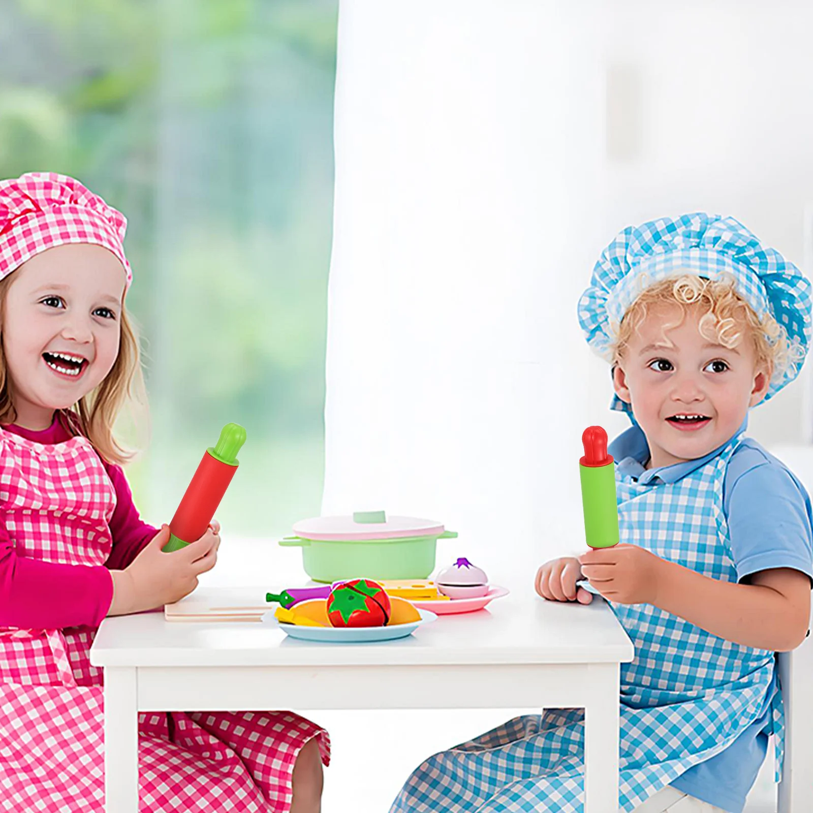 

4pcs Clay Tools For Kids Food Grade Plasticine Roller Set Smooth Modeling Accessories Supplies Dough Craft Kit Kitchen