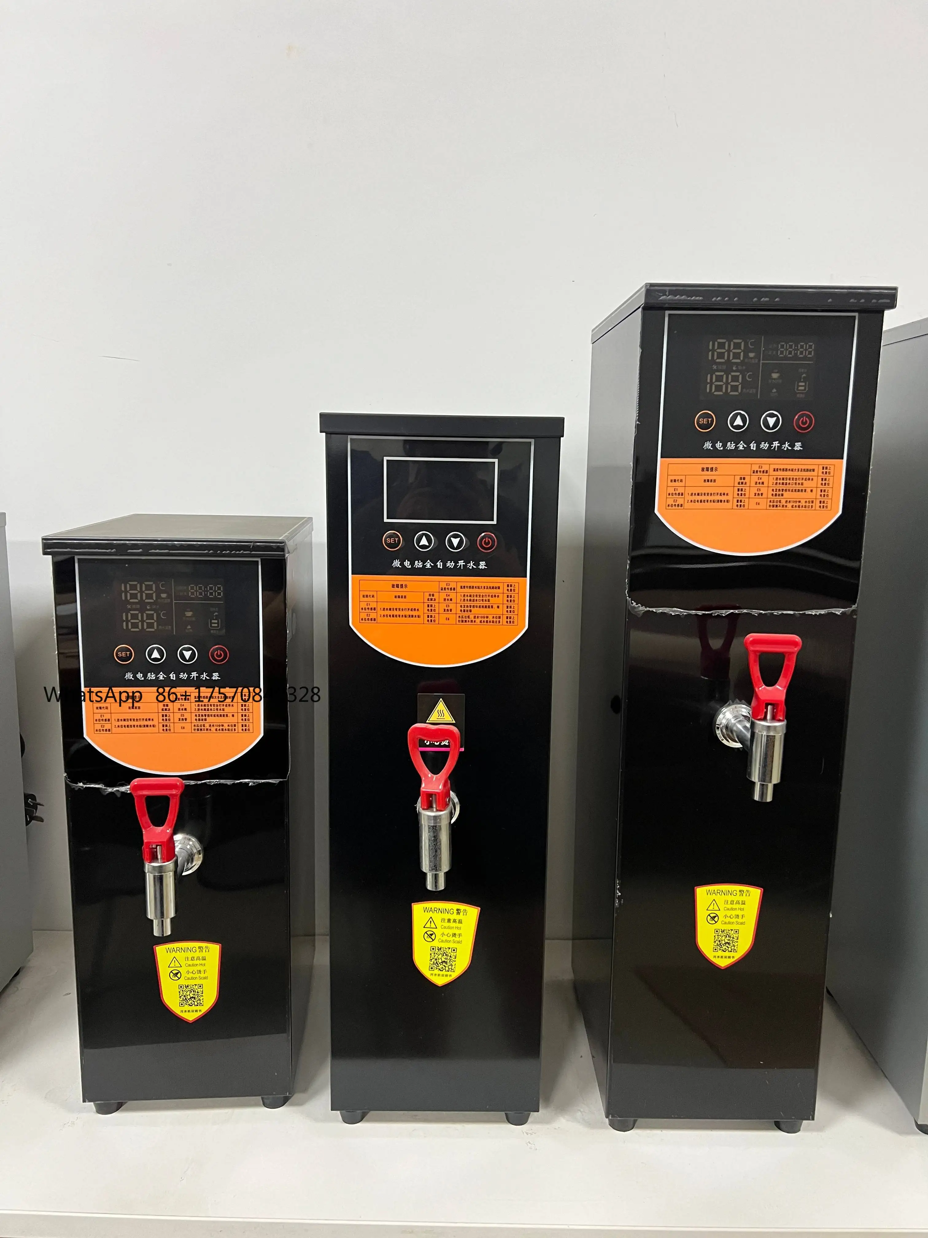 

50L Stainless Steel Commercial Hot Water Boiler Automatic Adjustable Temp Electric Boiling Machine for Bubble Coffee Shop