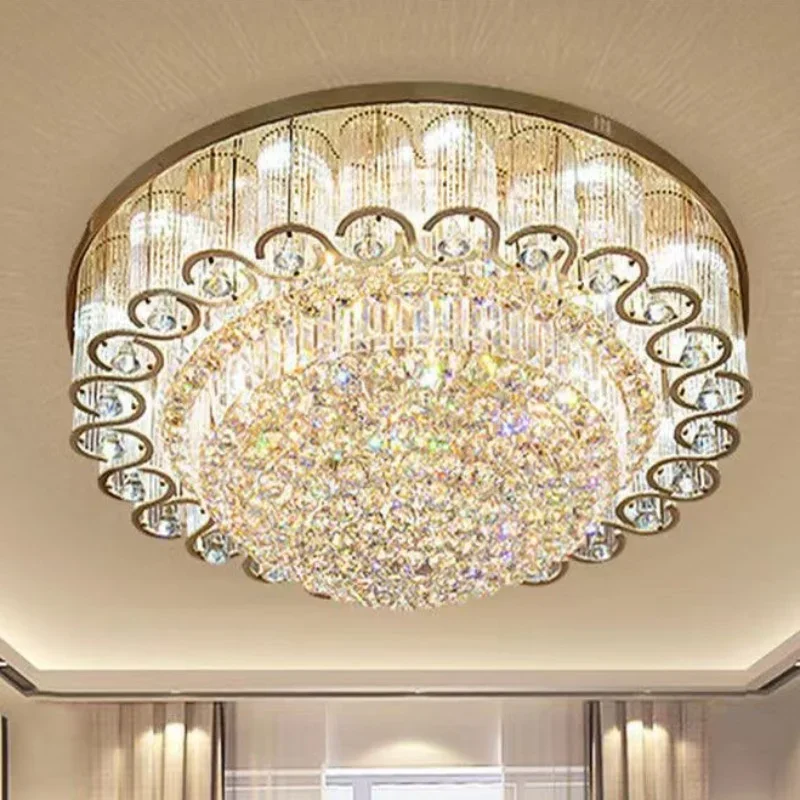 

Luxury Modern Crystal Ceiling Lights Living Room Ceiling Lamp Gold Crystal Home Lighting Fixture