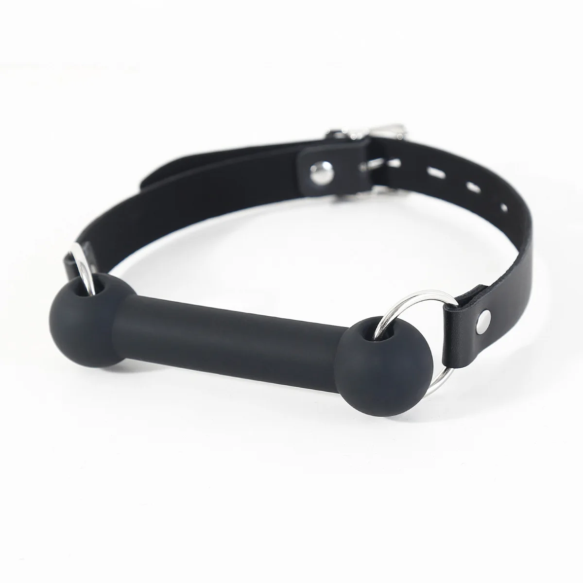 بولي Leather حلقة من جلد كرة سيليكون الكمامة تثبيت الفم عبودية الفم الكمامة الفم محشوة الجنس لعب للأزواج ألعاب الكبار لينة