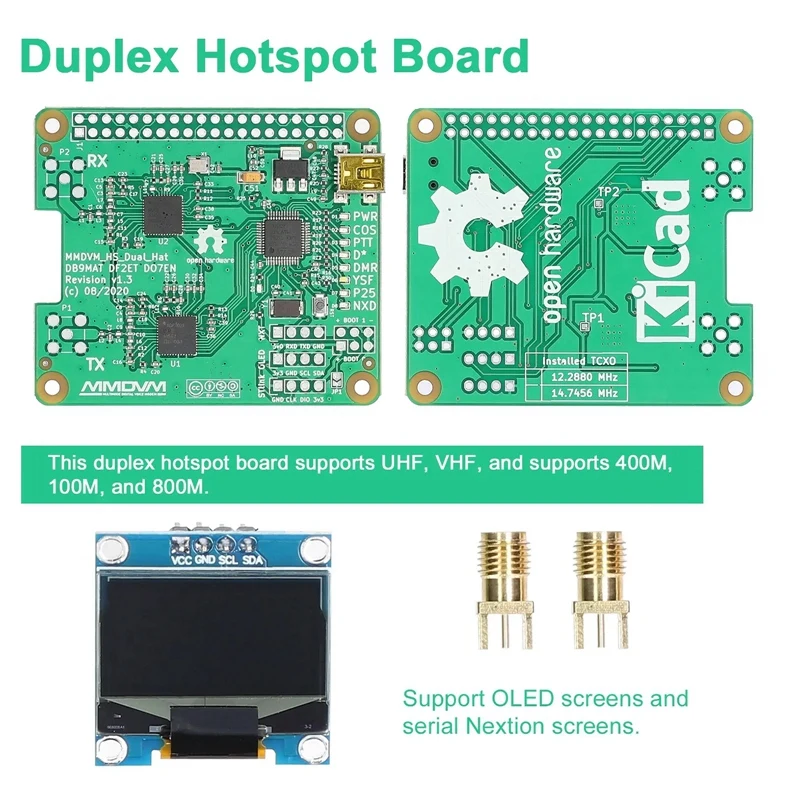 MMDVM Duplex Hotspot Board With OLED Screen Support DMR P25 D Star Mini Relay Module Support UHF VHF For Raspberry Pi Durable