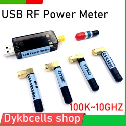 100K-10GHz USB RF Power Meter -55~30dBM Antenna Adjustable Damping Value and  Ham Radio Amplifier