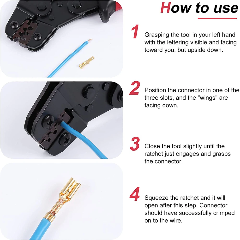 WOZOBUY SN-48B crimping pliers 0.5-2.5mm²  high precision jaw with TAB 2.8 4.8 6.3 car terminals sets wire electrical hand tools