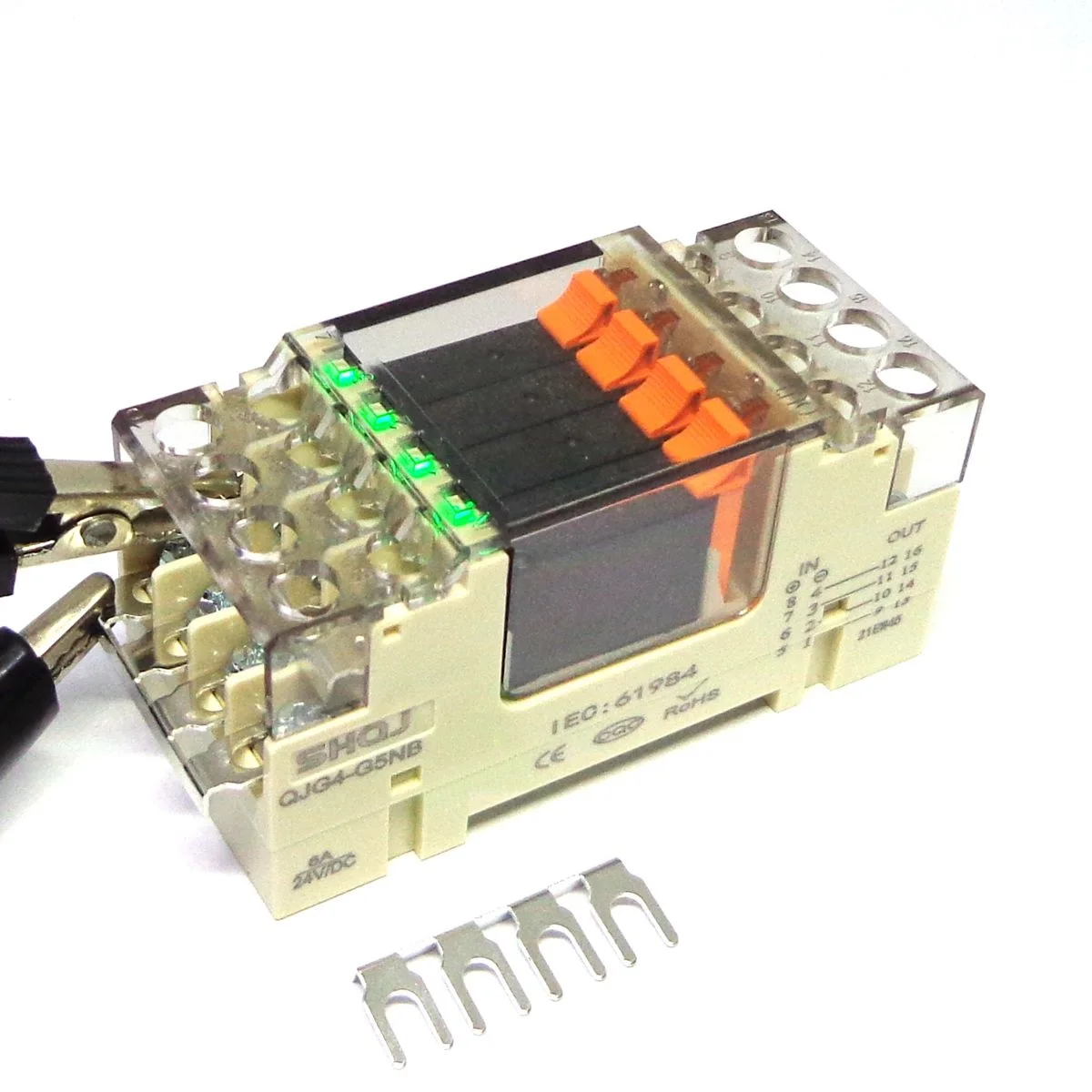 SHQJ RELAY MODULE QJG4-G5NB 12V 24V 4NO 5A PZJ Industrial control module Terminal relay Same as G6D-F4B/RT3S-24V/R4T-16P