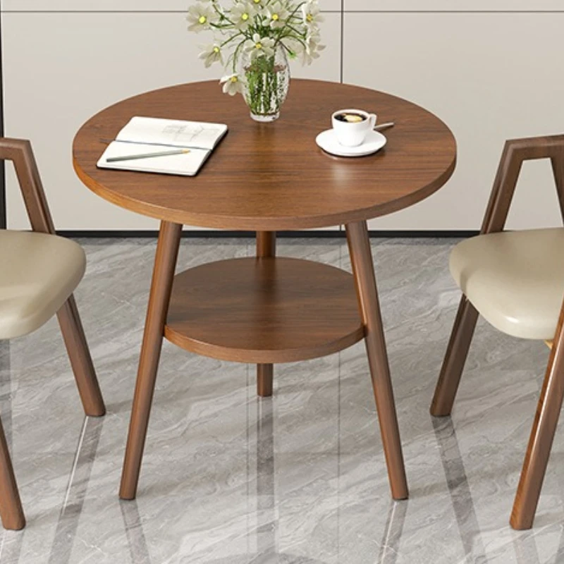 

Leisure Retro Café Tables Commercial Round Shop Bedroom Café Tables Reception Wood Furniture Der Tisch MH40ZZ