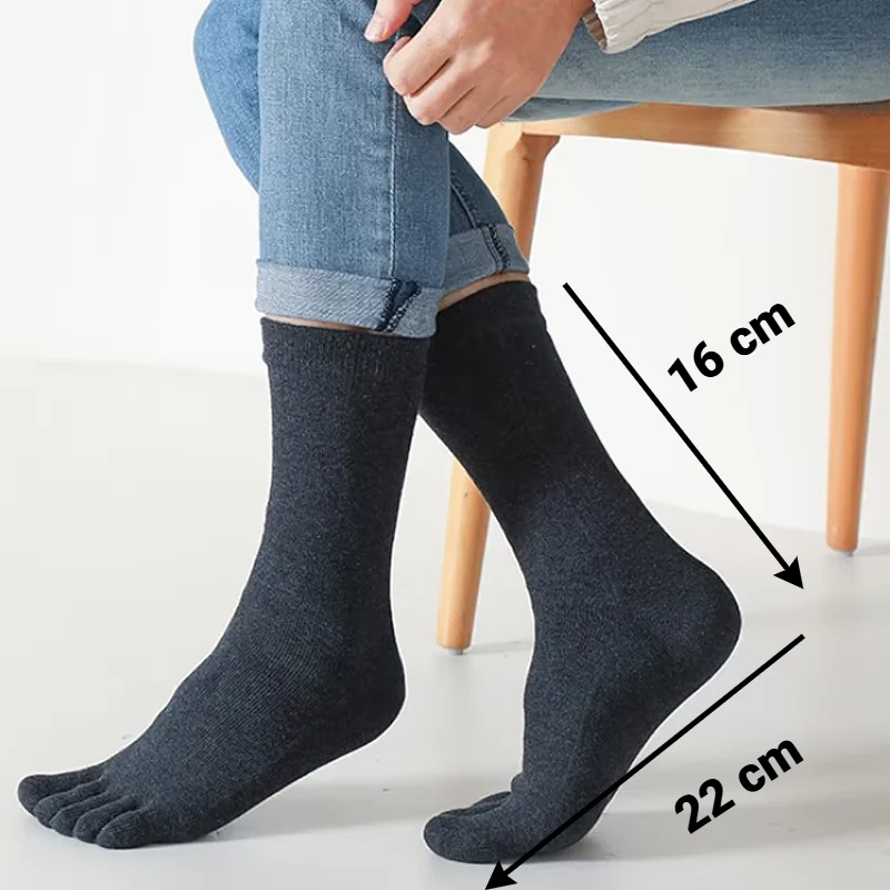 5 Paar Herren-Fünf-Zehen-Socken in Uni-Farben, geruchsresistent, atmungsaktiv, rutschfest, für den täglichen Sport- und Outdoor-Einsatz – Detail 2