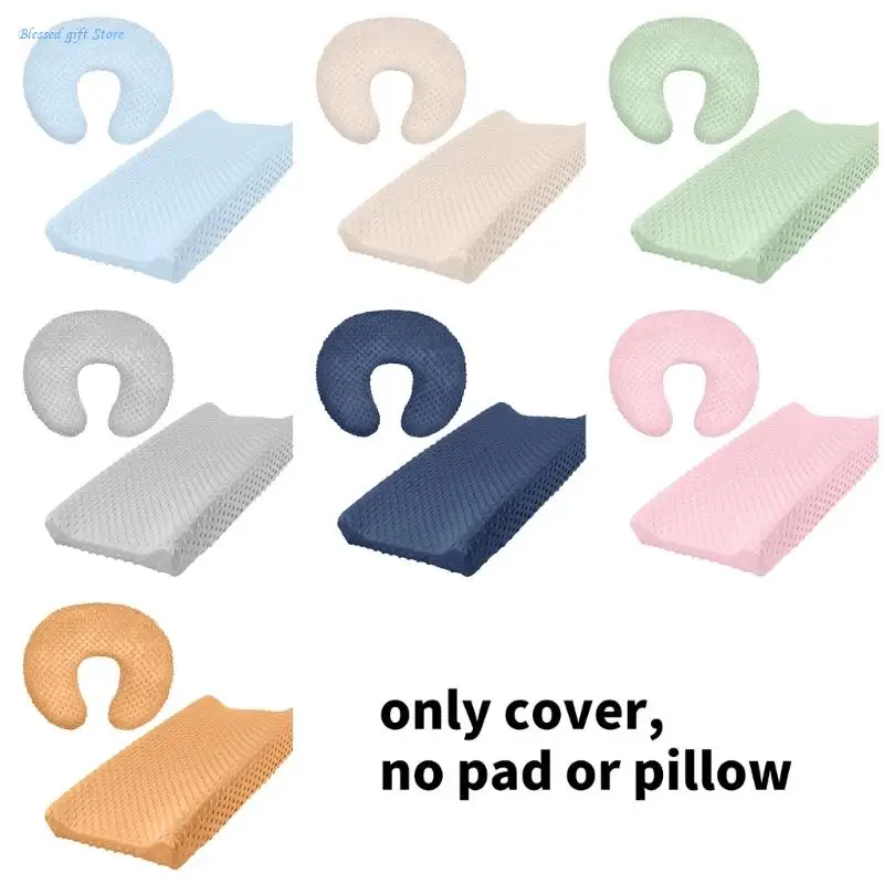 

2Pcs/set Changing Table Pad Cover Case for Baby Comfortable Nursery Bed Sheet with Breathable Pillowcase Sleeve