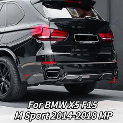 BMW用の光沢のあるブラックカーボンリアバンパー,サイドスプリッター,スポイラー,リップグロス,リアディフューザー,bmw x5,f15,mスポーツ,2014, 2015, 2016, 2017, 2018