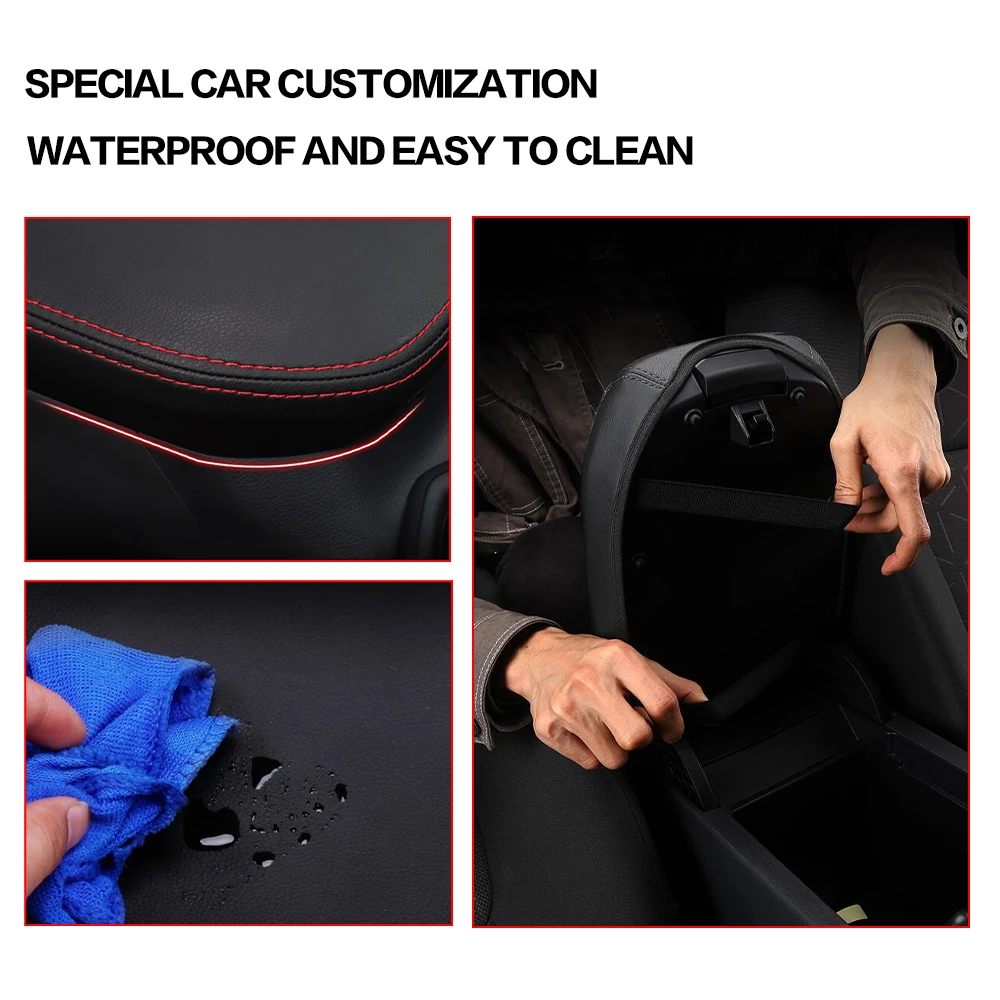 1PCS Car Armrests Box Cover Decoration Interior Accessories For Toyota RAV4 XA30 XA40 XA50 2006 - 2016 2017 2018 2019 2020 2023