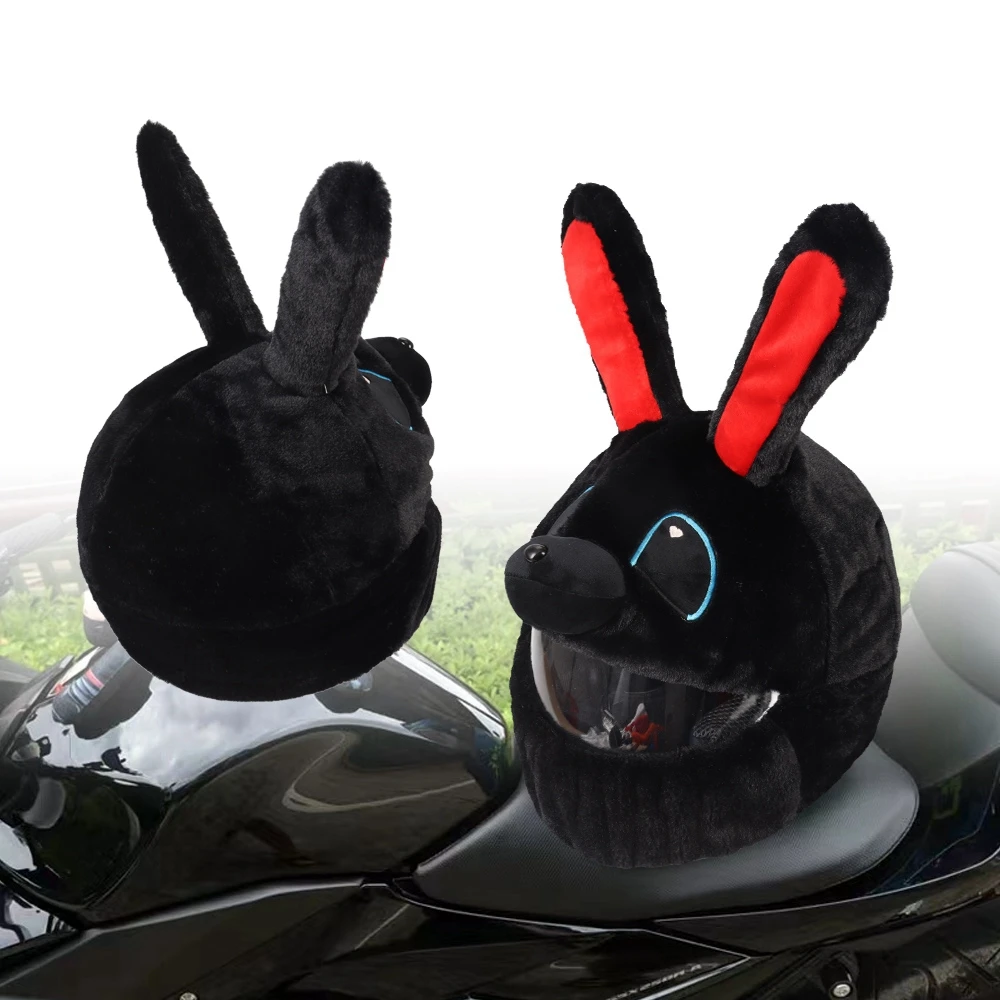 

Helmet Protection Headgear Cover Cartoon Fluffy Plush Set For Motorcycle Full-Face Case For Outdoor Fun Personalized Helmets
