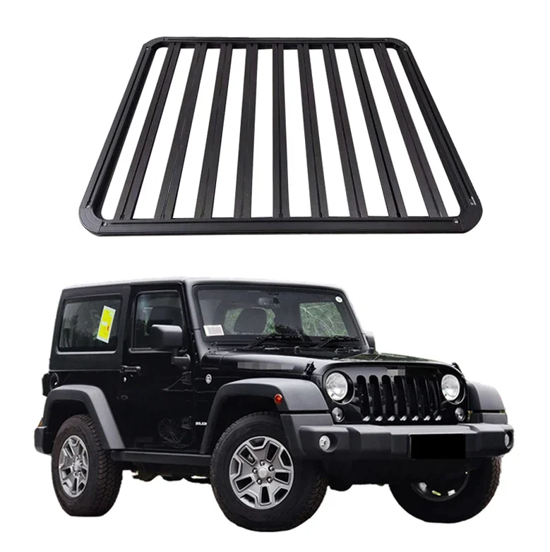 Cross bar frame guality aluminum 4x4 luggage bar car Roof Rack roof luggage basket for For Jeep Wrangler JK 2011-2017 custom