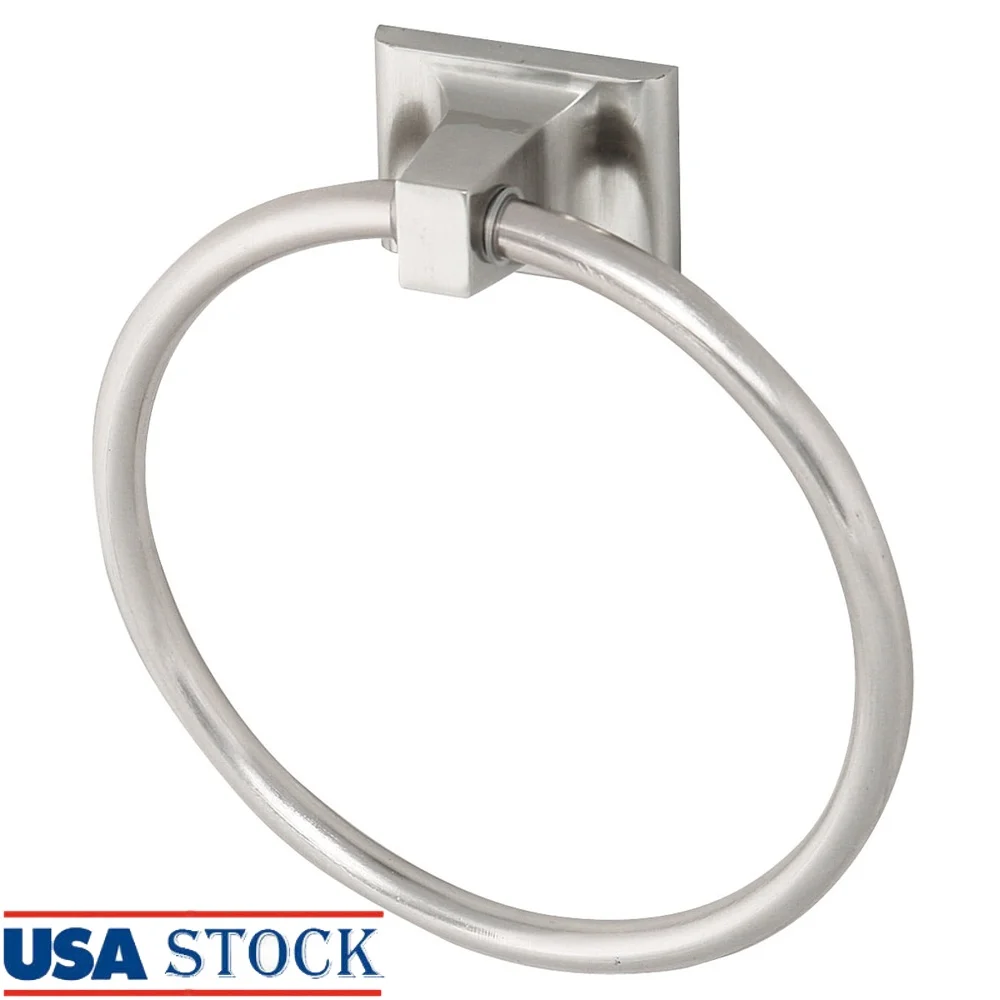 

Настенное кольцо для полотенец для ванной комнаты, атласный, никель, цинк, алюминий, прочный держатель для полотенец, простая установка, удобный дизайн, традиционный