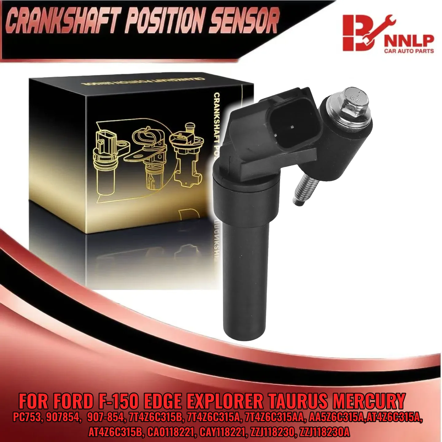 

Engine Crankshaft Position Sensor for Ford F-150 Explorer Mustang Lincoln MKT 7T4Z6C315AA AT4Z6C315A PC753