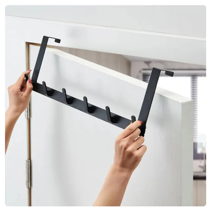 Haken Over De Deur 5 Haken Multifunctionele Huis Badkamer Organizer Rek Kleding Jas Hoed Handdoek Hanger Badkamer Keuken Benodigdheden