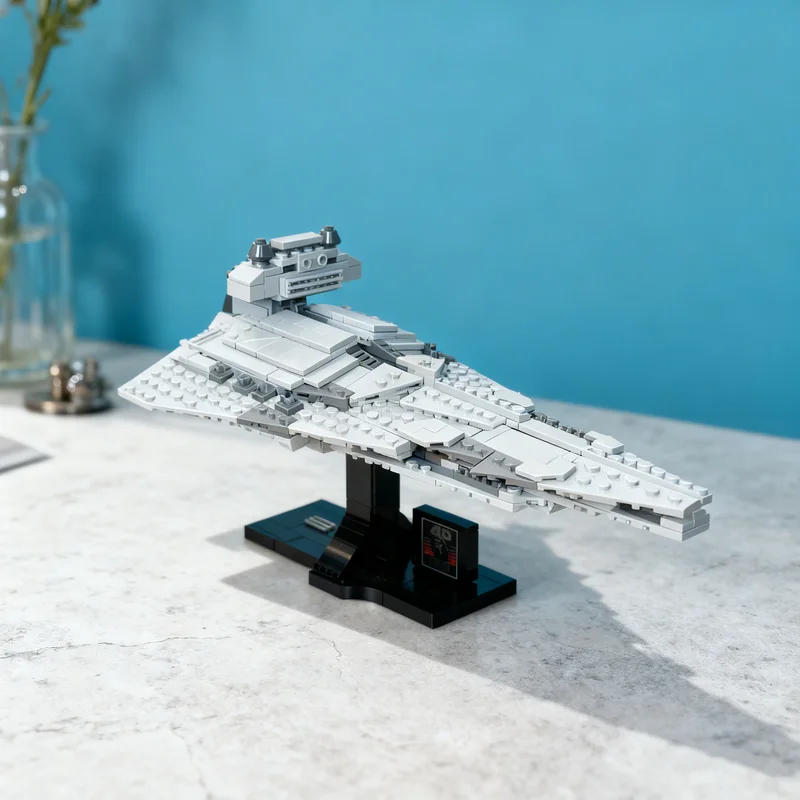 

488pcs MOC Imperial Star Destroyer ISD Midi Scale Star Battle Model Building Blocks Architecture Toy Christmas Gifts Brick Kids