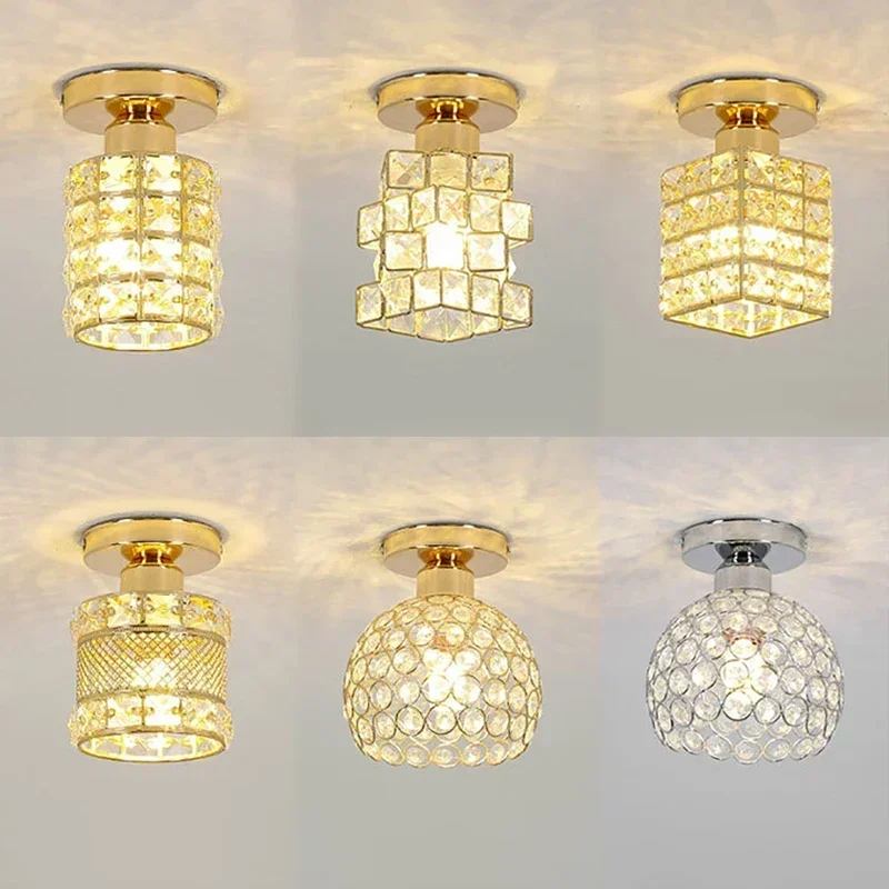 

Modern Glass Crystal Ceiling Lamp for Aisle Porch Balcony Stairs Corridor Lights Home Decoration Indoor Lighting Fixtures Luster