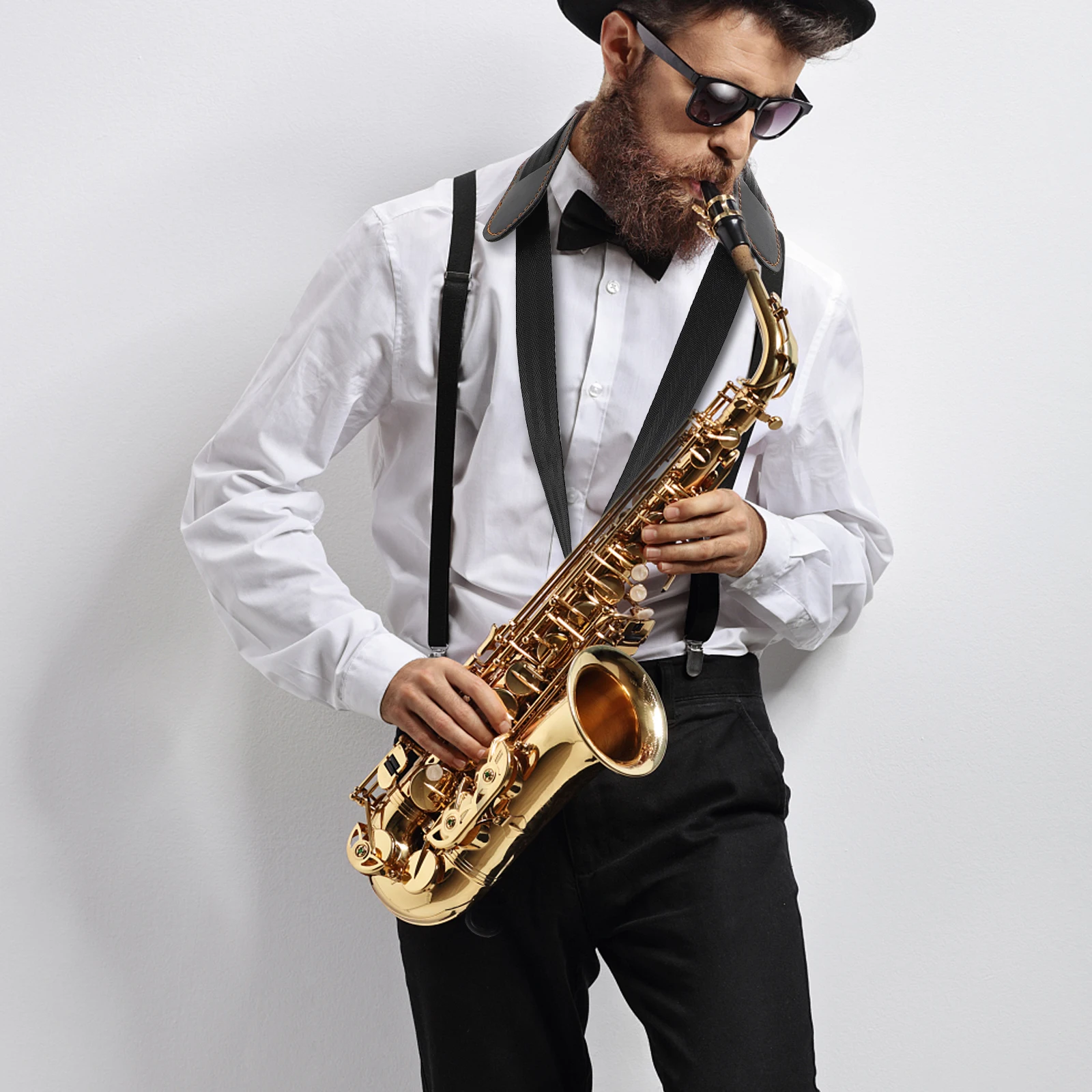 

Saxophone Strap Simple Application Neck Universal Belt Metal Shoulder and Nylon Straps