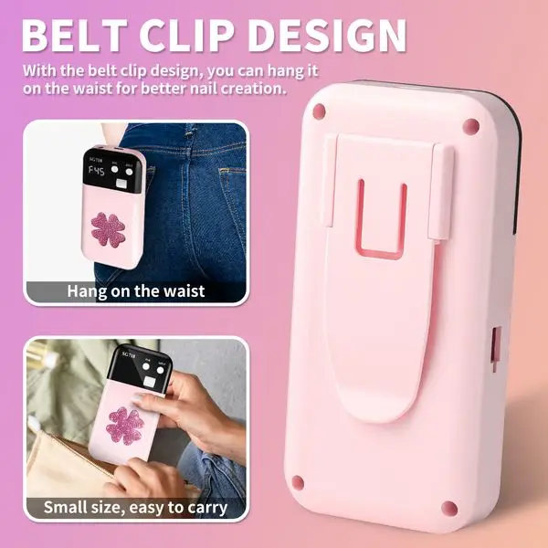 Portable Nail Drill 45000RPM Rechargeable E-File with Bits for Acrylic Gel Nails