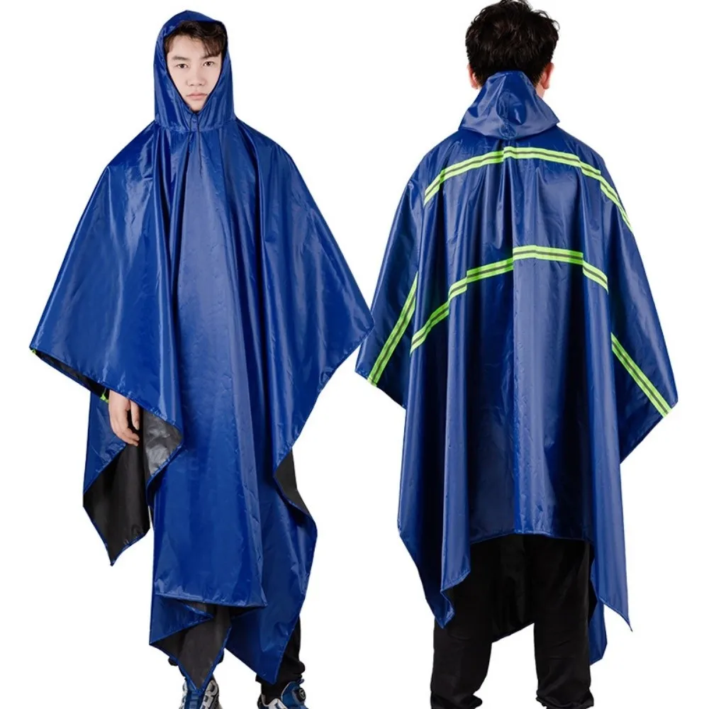 

Durable 3 in 1 Cycling Rain Poncho Waterproof Portable Rain Cape Cloak Adult Unisex Hooded Motorcycle Rain Cover Outdoor