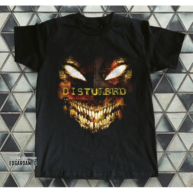 Disturbed American Heavy Metal Band Black T Shirt Size S 5Xl