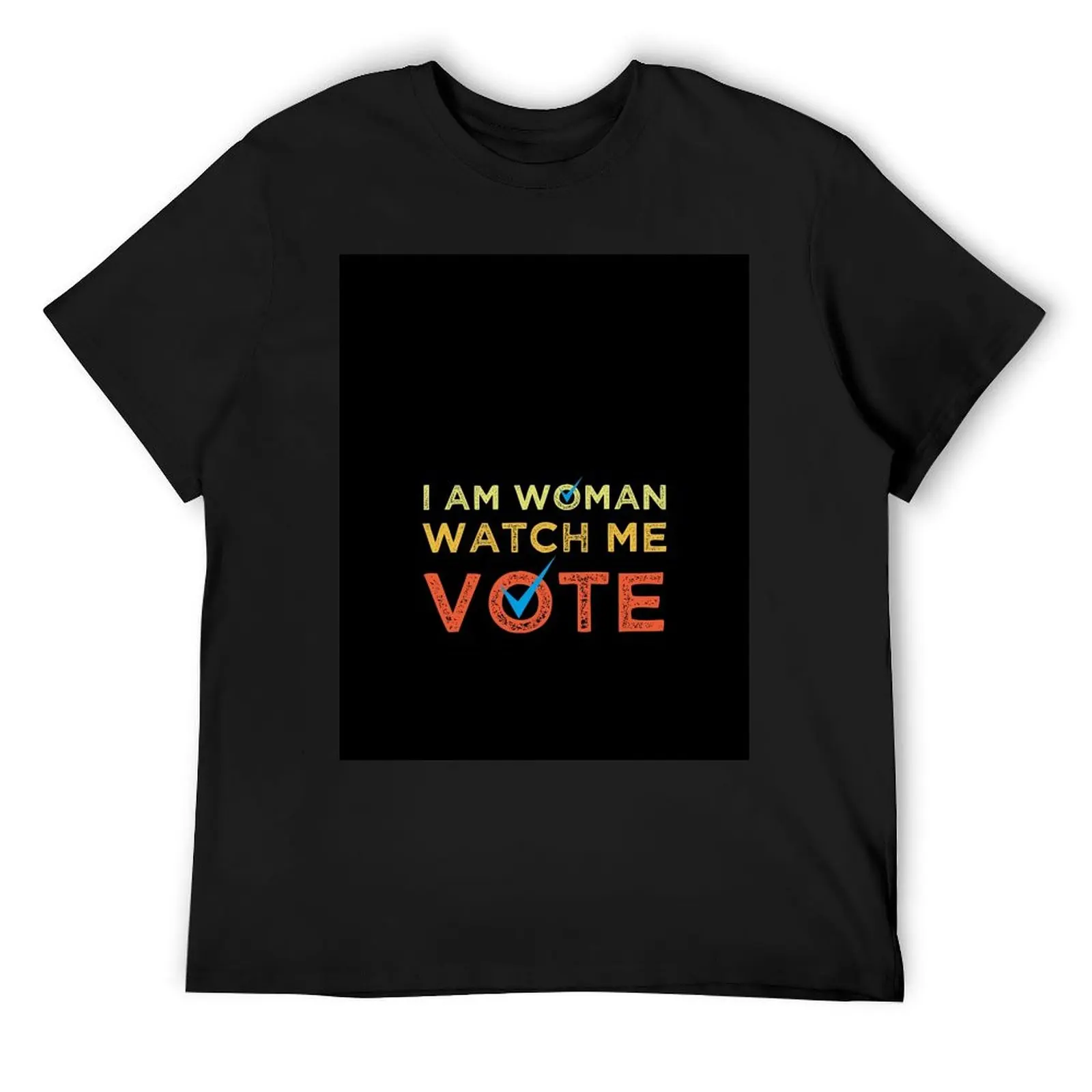 i am woman watch me vote 2022 Costume T-Shirt quick drying customizeds Short sleeve tee cotton t shirt men