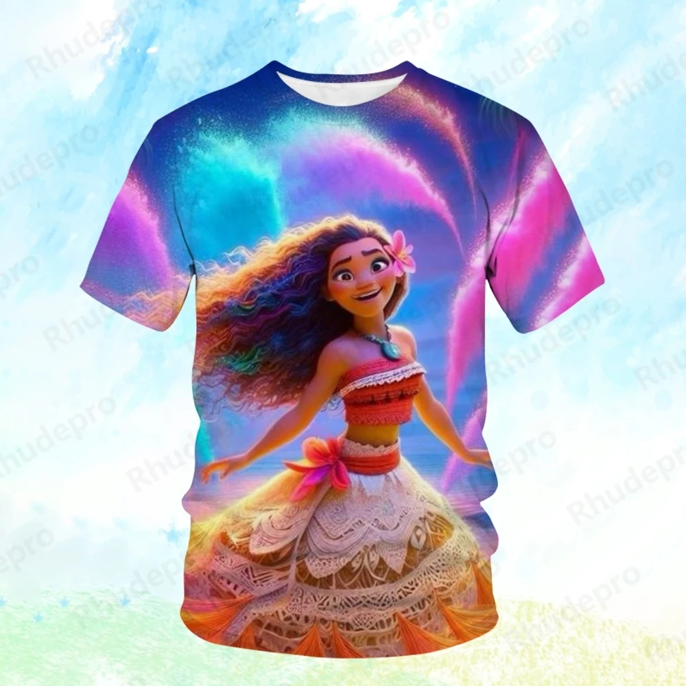 

Летняя уличная трендовая рубашка с 3DT принтом Disney Moana, мужская высококачественная повседневная спортивная детская быстросохнущая дышащая футболка, топ
